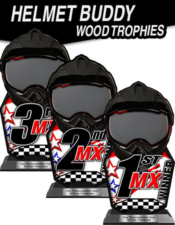Gold Motorcross Trophy on a Marble Base 13cm (5